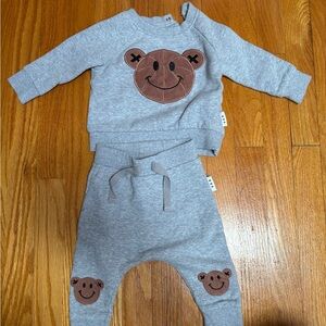 Huxbaby Gray Bear Matching Set